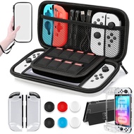 Nintendo Switch OLED Model Carrying Case Bag, 9 in 1 Accessories Kit for NS Switch OLED Model
