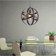 Cross-border Amazon Chandelier Retro Industrial Foldable Globe Study Chandelier Living Room Lamps One-Piece Delivery on