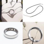 Anime Tokyo Ghoul Ring Touka Kirishima Kaneki Ken Letter Name Titanium Steel Rings Halloween Fashion