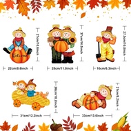 Thanksgiving Yard Signs 5 PCS Scarecrow Yard Sign with Stakes Thanksgiving Outdoor Yard Decorations 