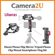 READY STOCK Ulanzi Phone Flip Mirror Tripod Phone Clip Mount Smartphone Vlog Kit with Cold Shoe 2881