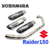 Yoshimura Exhaust Raider 150 Muffler Ekzos Motor Suzuki Raider150 Accessories Stainless Manifold Sil