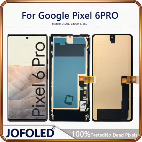 6.7'' Super AMOLED For Google Pixel 6 Pro GLUOG, G8VOU LCD Display Touch Screen Digitizer With Frame
