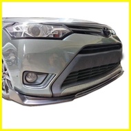 ♞XHQP-FS006 Front Bumper Lip Chin Diffuser Matte Black for TOYOTA Vios 2014-2021 Gen3 and Gen4 Prim