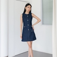 [EastRose] Easton Denim Dress | Denim Dress Wanita | Casual Dress Wanita | Jeans Jumpsuit Wanita | D
