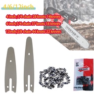 4 6 12 inches New Upgrade Guide Plate Guide Bar Chainsaw Chain For Cutting Lumber Woodworking Tool