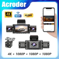 Acroder Dashcam 4 Channel WiFi 4K+1080P+1080P+1080P HD 24H Parking Monitor Infrared Night Vision