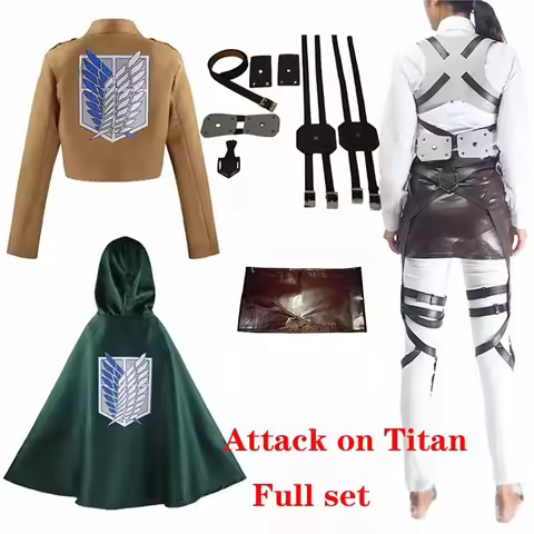 Cosplay Anime Levi Ackerman Mikasa Ackerman Cosplay Costume Eren Jaeger Outfits Hange Zoe Cosplay Co