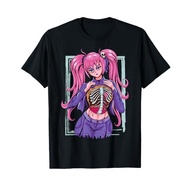 Mens cotton T-shirt Spooky Anime Girl Waifu Halloween Pastel Goth Occult Nu Goth T-Shirt Fast Shippi