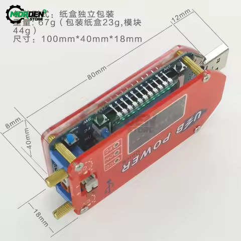 QC3.0 2.0 USB CC/CV DC-DC 4-13V to 1-30V 0-2A 15W Digital Adjustable Step Up Down Boost Buck Power S