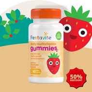 Pentavite Daily Multivitamin Calcium + Vit D3 Immune Kids Gummies 60 Gummies วิตามินรวม เสริมภูมิ แค