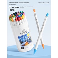 stationery goodies birthday for kids Plumbum yang boleh dilap, tekan pensil automatik warna 48 warna