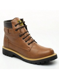 Bota Para Hombre Casuales Urbanas Vestir Trabajo industrial Cómodas Material Resistente Suela Antiderrapante Detalle Hebilla Colores Disponibles MA88