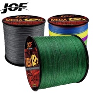 JOF X12 300M 12 Strands Braided Fishing Line PE Line 100% PE Zero Stretch Fishing Line Braided Line