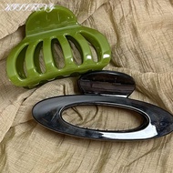 KISSFENY Ellipse Hair Claws, Styling Tools Geometric Hollow Pumpkin Hair Clip, Vintage Plastic Hairp