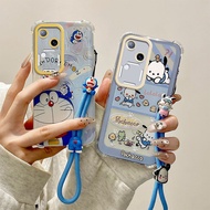 Casing VIVO V30 V30 PRO Kartun empat sisi anti-jatuh silikon lembut Phone Casing