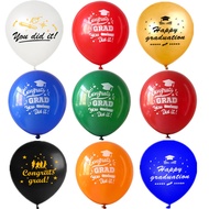 10pcs Graduation latex balloon happy graduation Graduation Ceremony Decoration Latex Balloon