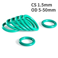 Green Fluorine O-Ring Sealing Ring Elastic Ring CS1.5mm OD5mm-50mm
