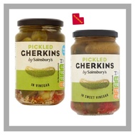 Sainsbury’s Pickled Gherkins 340g | Tangy & Sweet Pickles for Burgers, Sandwiches & Sides