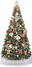 Decorated Large Christmas Tree Star Ornaments And Light 2500 Green Branches In Stand Classic For Holiday Inedding Gift-green 13Ft(400cm) Fashionable