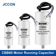 KL 1Pcs CBB60 Motor Run Capacitor 450V 4UF 5UF 6UF 8UF 10UF 12UF 14UF 16UF 20UF 100UF Start Water Pu