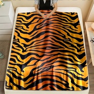 Tiger blanket, black duvet, sofa blanket, hotel blanket, nursery decoration