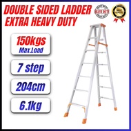 EXTRA HEAVY DUTY (150kgs Max.Load) 7 Step Double Sided Aluminium Ladder (Exploit) Tangga extra heavy