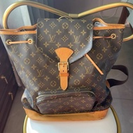 LV中古老花大號雙肩包