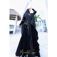 Mawadah original by Trevana terbaru bisa COD gamis set Khimar hitam