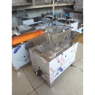 Gas type deep fryer single size small