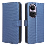 For OPPO Reno 10 5G Casing Flip Phone Holder Stand Case OPPO Reno 10 Pro 5G Case Wallet PU Leather Back Cover