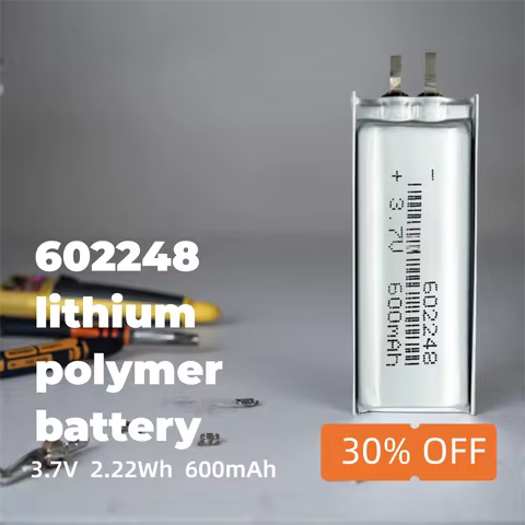 Reliable Rechargeable 3.7V 600mAh Li-ion Battery 602248 for LED Devices, Wearables, and Small Electr