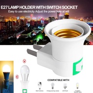 E27 Socket Adaptor LED light plug Holder Converter ABS Synthetic plastic switch bulb accessory Household energy-saving wall light/in-line socket