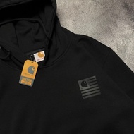 [Ready Stock] Jaket Hoodie Carhartt Wip Black Flag Chrome Jaket