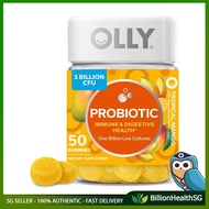 [sgseller] OLLY Probiotic Gummy, Immune and Digestive Support, 1 Billion CFUs, Chewable Probiotic Supplement, Mango