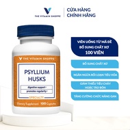 Viên uống giảm triệu chứng táo bón tiêu chảy THE VITAMIN SHOPPE Psyllium Husks 100 viên