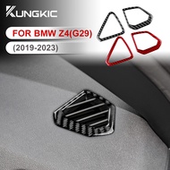 KUNGKIC Soft Carbon Fiber For BMW Z4 G29 2019-2023 Car Dashboard Side Vent Trim Interior Accessories