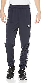 BXF56 Men's Jersey Bottom, 3 Stripes, Double Knit Cuffed Hem Track Pants