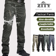 IX7-IX9 Men's Cargo Pants Waterproof Tactical Pants Training Multi Pocket Work Pants Plus Size