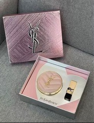 🩷正品現貨🩷26七夕版✨YSL粉色皮革氣墊#B10➕唇膏#NM兩件套禮盒