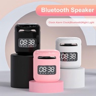 ♥ SFREE Shipping ♥ Portable Bluetooth 5.0 Speaker with Alarm Clock Radio Function Sound Box Mega Bass Wireless Loudspeaker Bluetooth Speaker