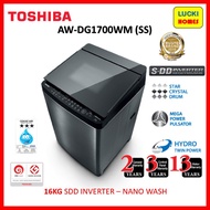 Toshiba AW-DG1700WM (SS) Washing Machine  16kg SDD Inverter Mesin Basuh 洗衣机