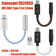Conexant CX31993 Pro HiFi DAC Type C to Jack 3.5mm AUX Audio Adapter