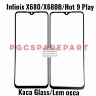 Original LCD Glass Plus Glue oca Infinix X680 X680B Hot 9 Play