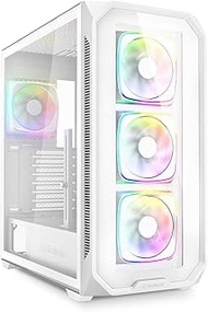 Sharkoon SHA-AK5G-RGB-WT Middle Tower PC Case for Rear Connector AK5G RGB, White, Front Tempered Gla