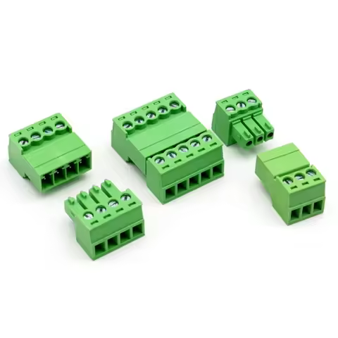 5Sets 2EDGRK 3.5mm 2/3/4/5/6-12 pin right angle screw terminal block connector 3.5MM pitch Plug + Pi