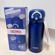 ⭐️清貨價⭐️全新Thermos膳魔師深藍色不鏽鋼真空保溫瓶 0.35L