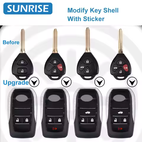 Upgrade Remote Car Key Shell For Toyota RAV4 Wish Camry Hiac Corolla Hilux Fortuner Yaris 2014 Foldi