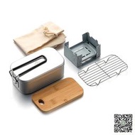 TILLAK戶外日式露營飯盒套裝便攜鋁制便當盒鋁飯盒煮鍋煮飯神器