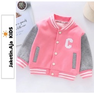 MERAH Unisex Children's Varsity Baseball (1 year - 18 years) Logo C Initial Name (CUSTOM LETTERS) 1 